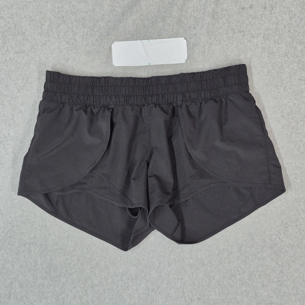 Lululemon Women Activewear Shorts 10 Black Hotty Hot Zipper Pockets